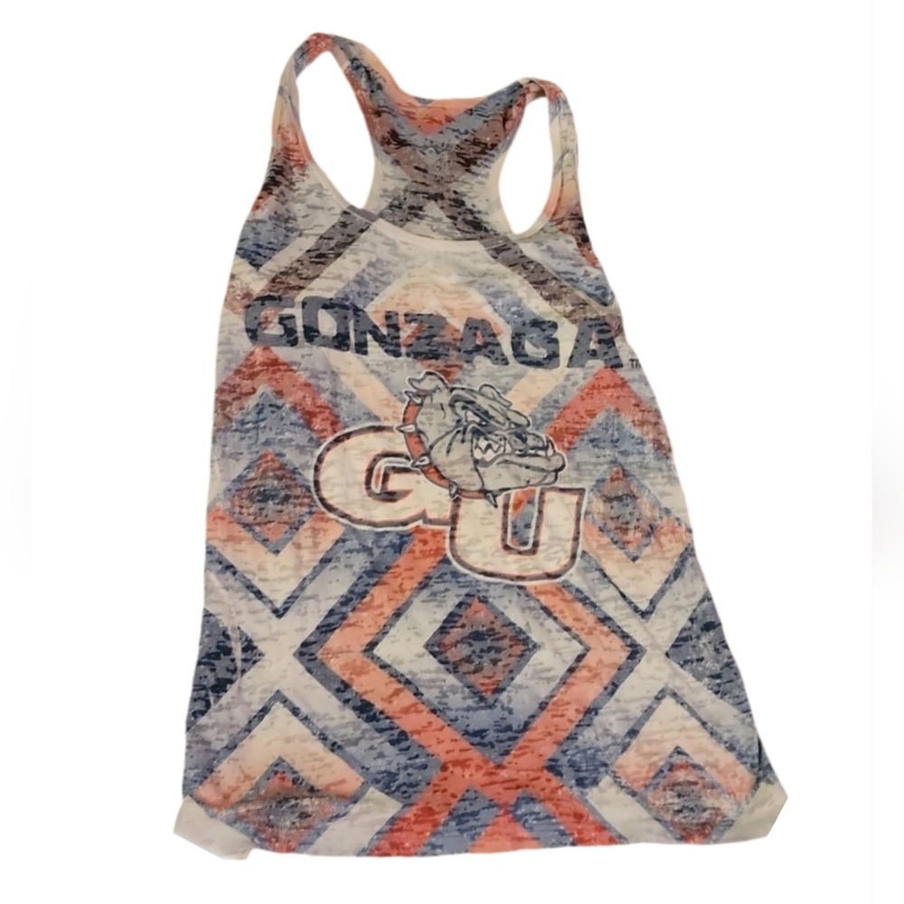 Gonzaga university bulldogs tank top sheer small Blue 84 vintage